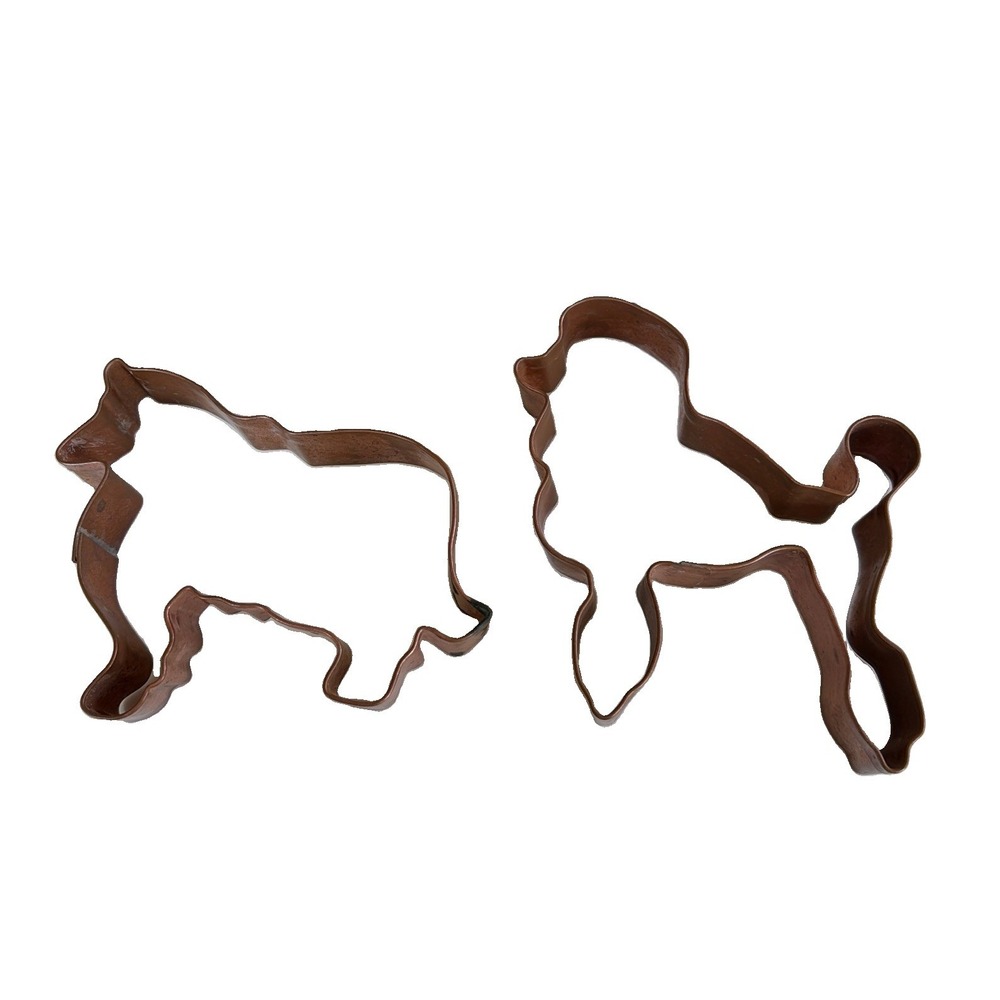 Martha Stewart Dog (Poodle & Collie) Copper Cookie Cutter (D3)